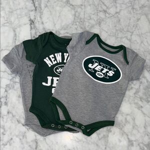New York Jets Baby Onesies Bundle Set 0/3M